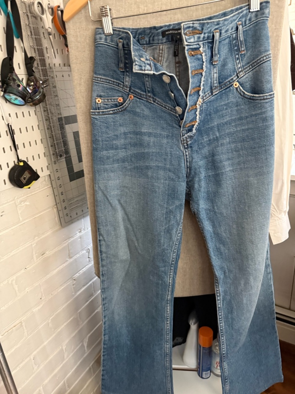 Marissa Webb Light Blue Flare Jeans from her spring 2019 collection - Picture 12 of 14